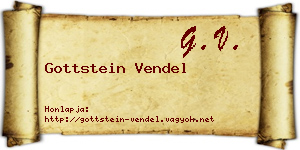 Gottstein Vendel névjegykártya